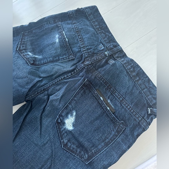 TALLEY DARK BLUE DISTRESSED JEANS - Picture 4 of 10